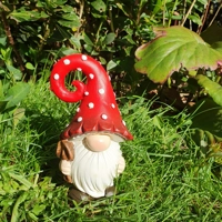 Toadstool Mini Gnome with Spade