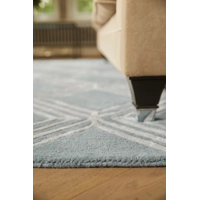 Vienna 2000x290cm Wool & Viscose Rug Blue