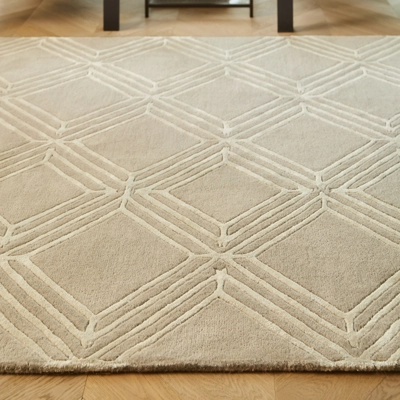Vienna 120x170cm Wool & Viscose Rug Mink