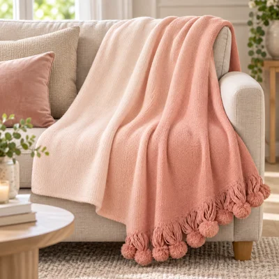 Pom Pom Throw Blush