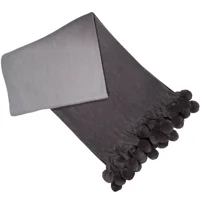 Pom Pom Throw Grey