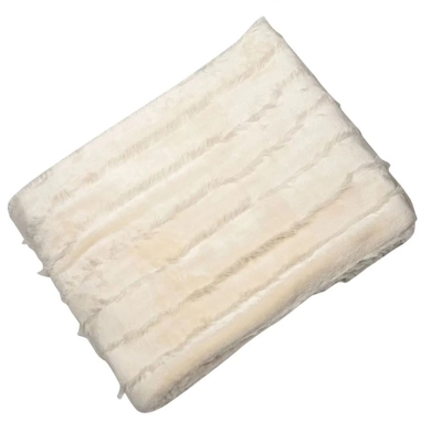 Volga Ruffle Throw Ivory
