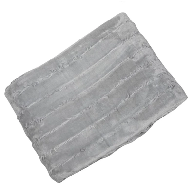 Volga Ruffle Throw Silver