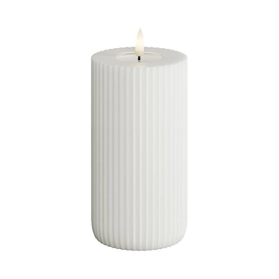 LED Solid Stripe Candle White Large