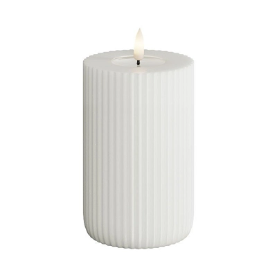 LED Solid Stripe Candle White Medium