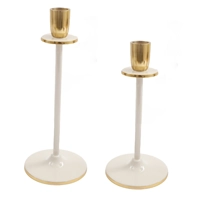 Aluminium candle stick 15cm Warm White