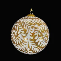 Artisan Handcrafted Bauble Winter Vines Gold