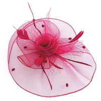 Burgundy Flower Fascinator