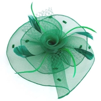 Green Flower Fascinator