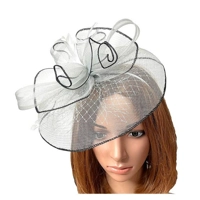 White Mesh Fascinator