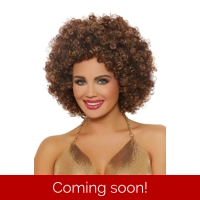 Unisex Disco Wig in Brown