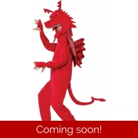 Plush Red Dragon Adult Standard
