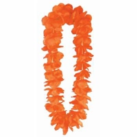 Fluorescent Orange Flower Lei