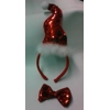 Sequin Christmas Hat Headband with Bow Tie Sequin Christmas Hat Headband with Bow Tie