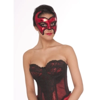 Red Sequin Half-Mask