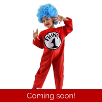 Cat in the Hat Kids Deluxe Thing 1 & 2 Costume Childs Small