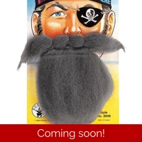 Pirate Beard & Moustache -Grey