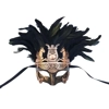 Bronze Greek Warrior Eye Mask with Feathers Bronze Greek Warrior Eye Mask with Feathers