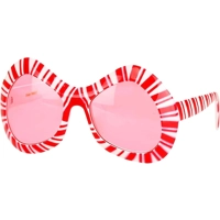 Mod Candy Cane Christmas Glasses