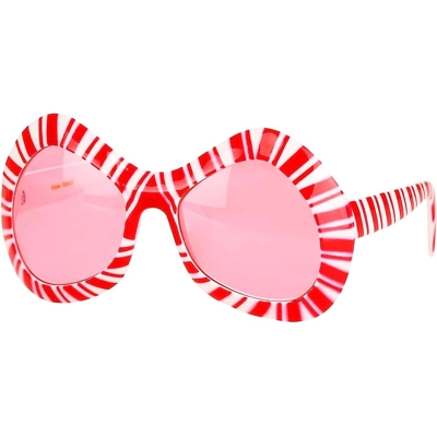 Mod Candy Cane Christmas Glasses