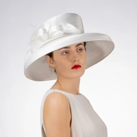 Ivory Satin Mushroom Hat