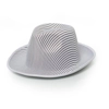 Gangster Hat White Striped Satin Gangster Hat White Striped Satin