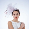 Pale Pink Sinamay Wired Puff Headband Pale Pink Sinamay Wired Puff Headband