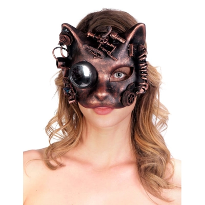 Copper Mechanical Cat Mask