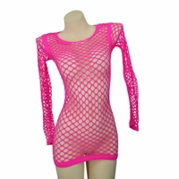 Neon Pink Fishnet Shirt