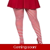 Red & White Striped Plus Size Tights Red & White Striped Plus Size Tights