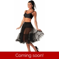 Black 50's Crinoline Adult 14/16