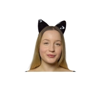 Leatherlike Cat Headband - Shiny Finish