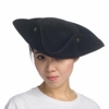 Leatherlike Pirate Hat - Black