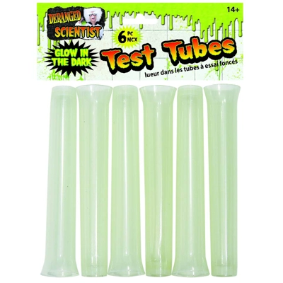 Glow in the Dark Test Tubes 6 Pack