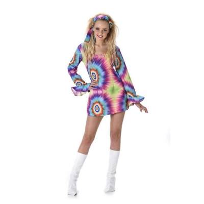 Neon Tye-Dye Dress Adult Costume