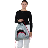 Drawstring Shark Knapsack Backpack