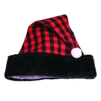 Buffalo Plaid Santa Hat