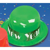 Green Plastic New Years Hat