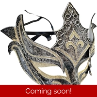 Black and Silver Gladiator Eyemask