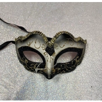 Black Gold Silver Venetian Eyemask