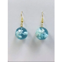 Blue Sky White Clouds Earrings