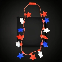 Red/White/Blue Flashing Star Necklace
