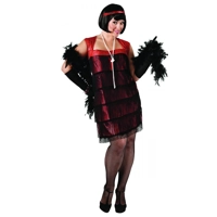 Red Flapper Plus Size Costume