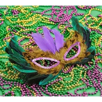 Green & Brown Feather Eyemask