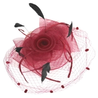 Wine Flower Fascinator