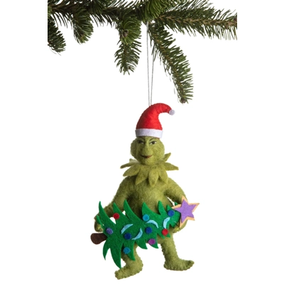 Grinch & Xmas Tree Ornament