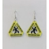 Acrylic Crime Scene Do Not Cross Earrings Acrylic Crime Scene Do Not Cross Earrings
