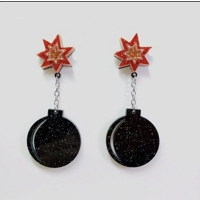 Acrylic Da Bomb Earrings