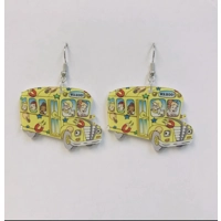 Acrylic Magic School Bus Earrings