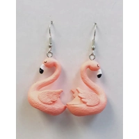 Acrylic Pink Flamingo Earrings